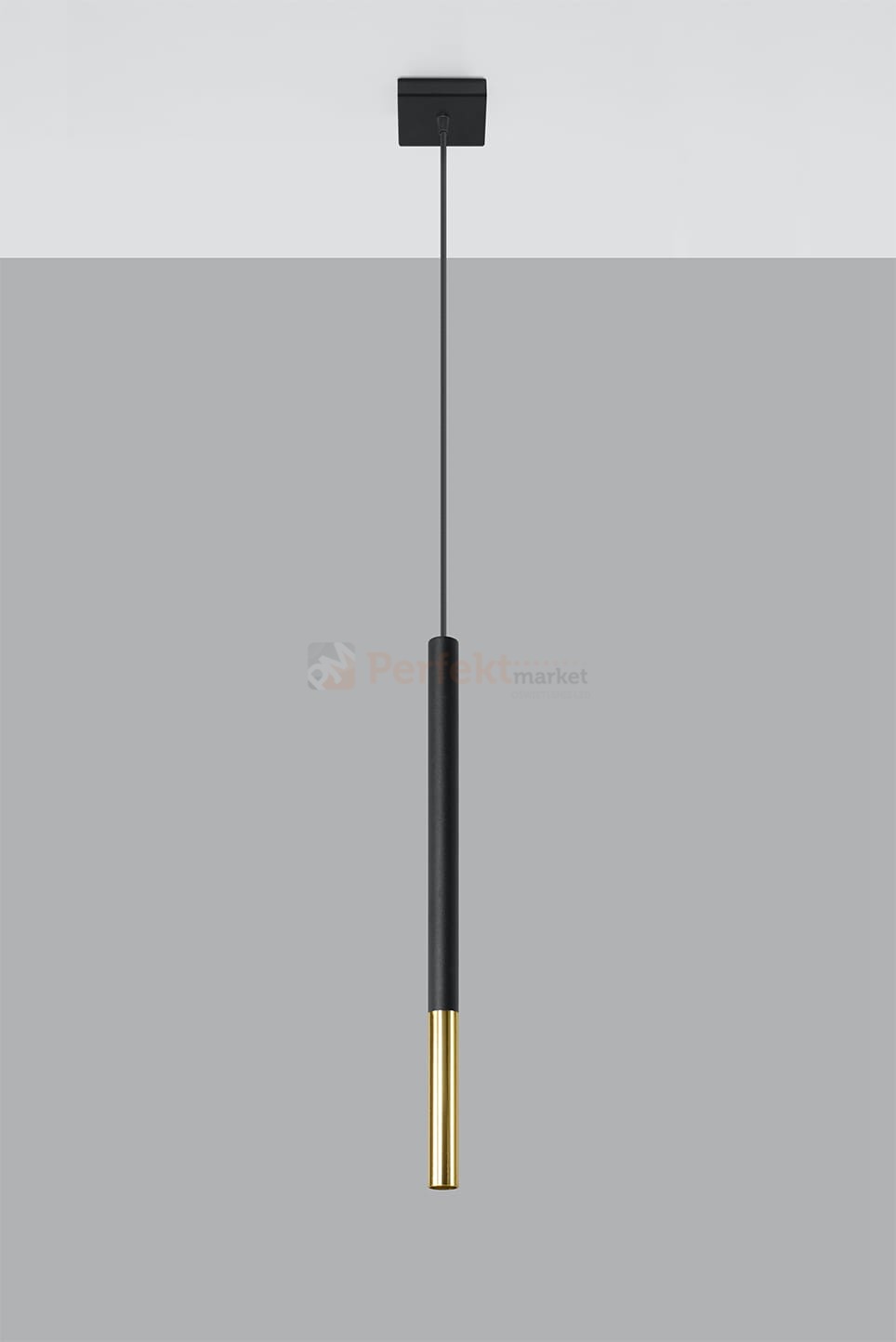 Lampa wisząca MOZAICA 1 czarny/złoto SL.0891 Sollux