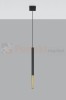 Lampa wisząca MOZAICA 1 czarny/złoto SL.0891 Sollux
