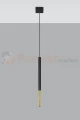 Lampa wisząca MOZAICA 1 czarny/złoto SL.0891 Sollux