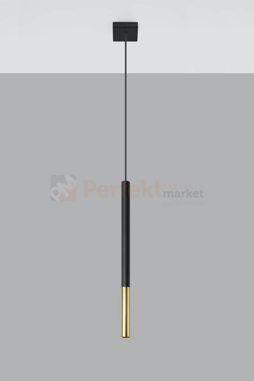 Lampa wisząca MOZAICA 1 czarny/złoto SL.0891 Sollux