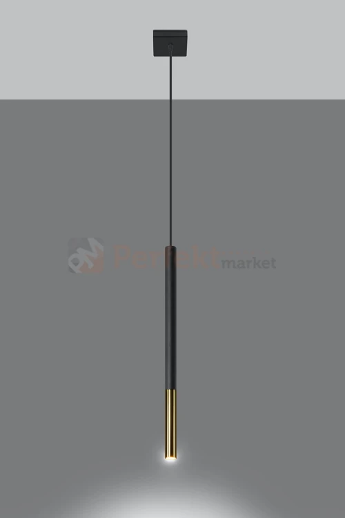 Lampa wisząca MOZAICA 1 czarny/złoto SL.0891 Sollux