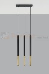 Lampa wisząca MOZAICA 3L czarny/złoto SL.0892 Sollux