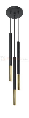 Lampa wisząca MOZAICA 3P czarny/złoto SL.0893 Sollux