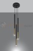 Lampa wisząca MOZAICA 3P czarny/złoto SL.0893 Sollux