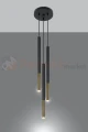 Lampa wisząca MOZAICA 3P czarny/złoto SL.0893 Sollux