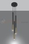 Lampa wisząca MOZAICA 3P czarny/złoto SL.0893 Sollux