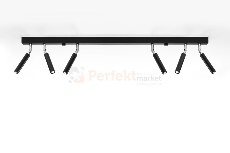 Plafon EYETECH 6 czarny SL.0901 Sollux