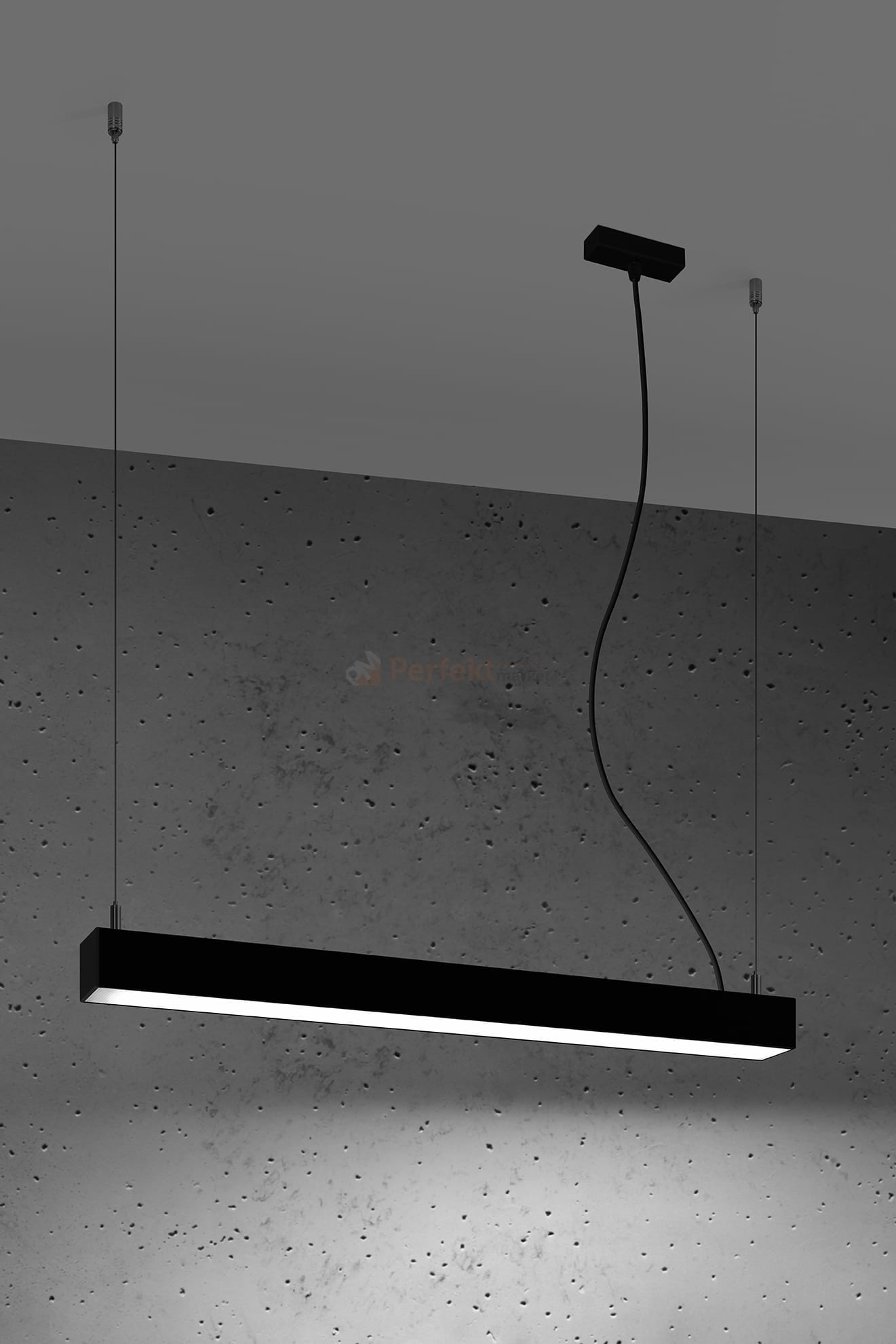 Lampa wisząca PINNE 650 CZARNA, 4000K, 22W TH.033 Sollux