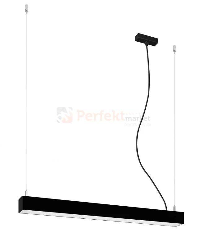Lampa wisząca PINNE 650 CZARNA, 4000K, 22W TH.033 Sollux