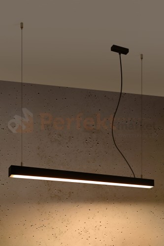 Lampa wisząca PINNE 950 CZARNA, 3000K, 31W TH.048 Sollux