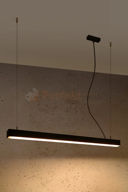 Lampa wisząca PINNE 950 CZARNA, 3000K, 31W TH.048 Sollux