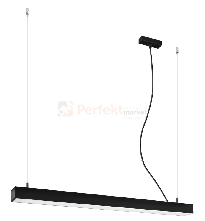 Lampa wisząca PINNE 950 CZARNA, 3000K, 31W TH.048 Sollux