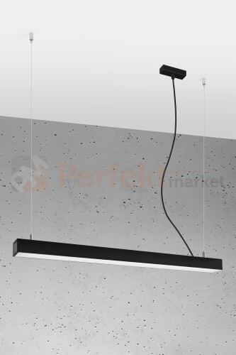 Lampa wisząca PINNE 950 CZARNA, 3000K, 31W TH.048 Sollux