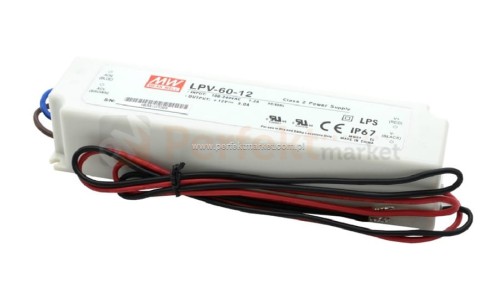 Zasilacz Mean Well LPV-60-12 12V 60W IP67 perfektmarket sklep led oswietlenie