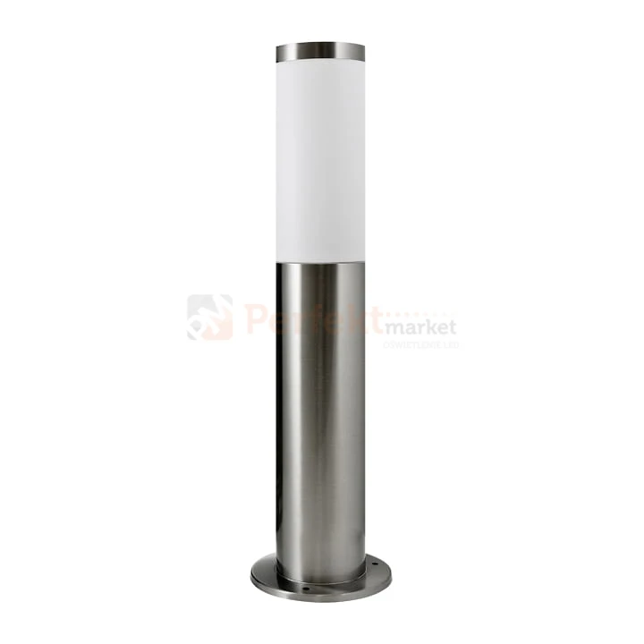 Lampa ogrodowa stojąca Livia 45 cm inox srebrna IP44 E27 Polux wymiar perfektmarket.webp