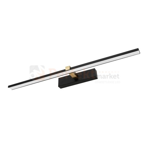 kinkiet łazienkowy czarno zloty duży 60 cm 4000K IP44 VENUS