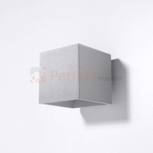 Kinkiet ścienny CUBE kostka G9 QUAD 1 szary