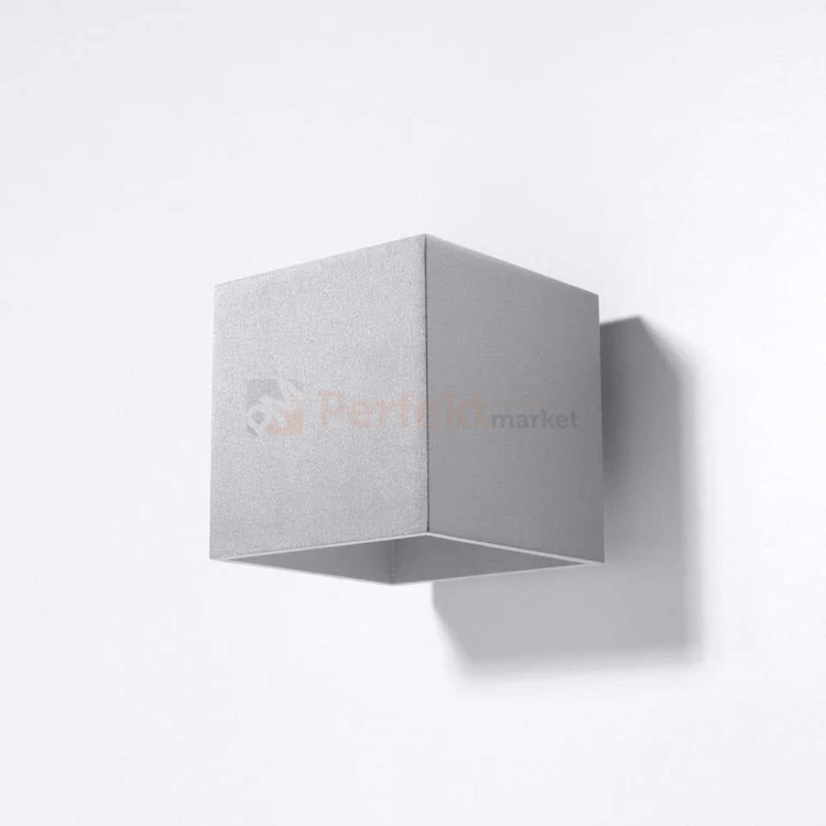 Kinkiet ścienny CUBE kostka G9 QUAD 1 szary