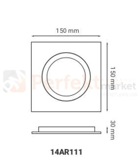 oprawa_halogenowa oprawa_ruchoma kwadratowa czarna wpuszczana oświetlenie_led oprawa_led oświetlenie żarówki_led lampy_sufitowe halogeny_led oprawy_do_łazienki lampa_led crosti gavi 14AR111 wymiary perfektmarket
