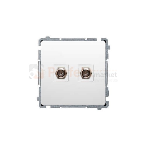 Gniazdo antenowe typu „F” podwójne biały
 Simon Basic BMAF2.01/11 perfektmarket hurtownia_elektryczna