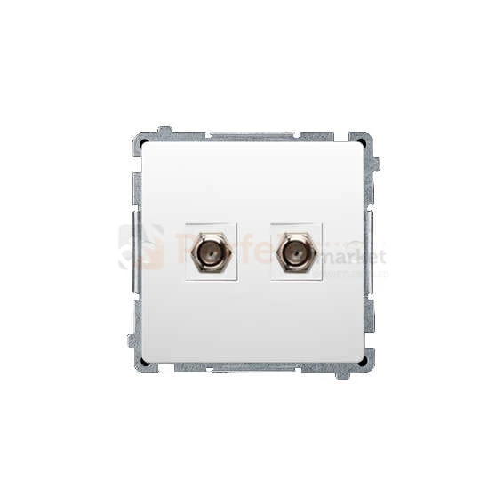 Gniazdo antenowe typu „F” podwójne biały
 Simon Basic BMAF2.01/11 perfektmarket hurtownia_elektryczna