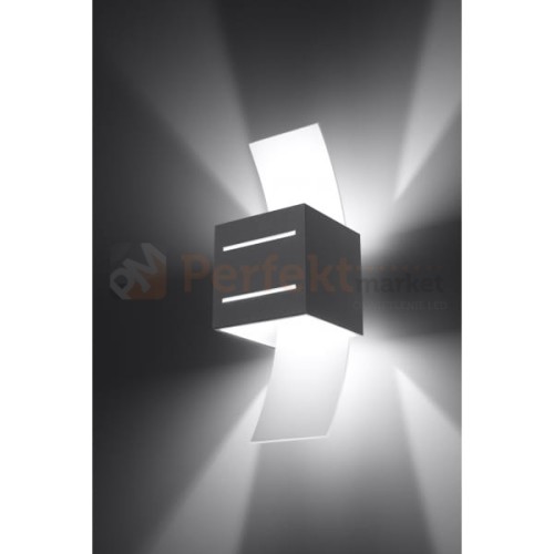 lampa_ścienna kinkiet szara g9 nowoczesna minimalizm design lampa kwadratowa plafon LED loreto szary perfektmarket SL.0202