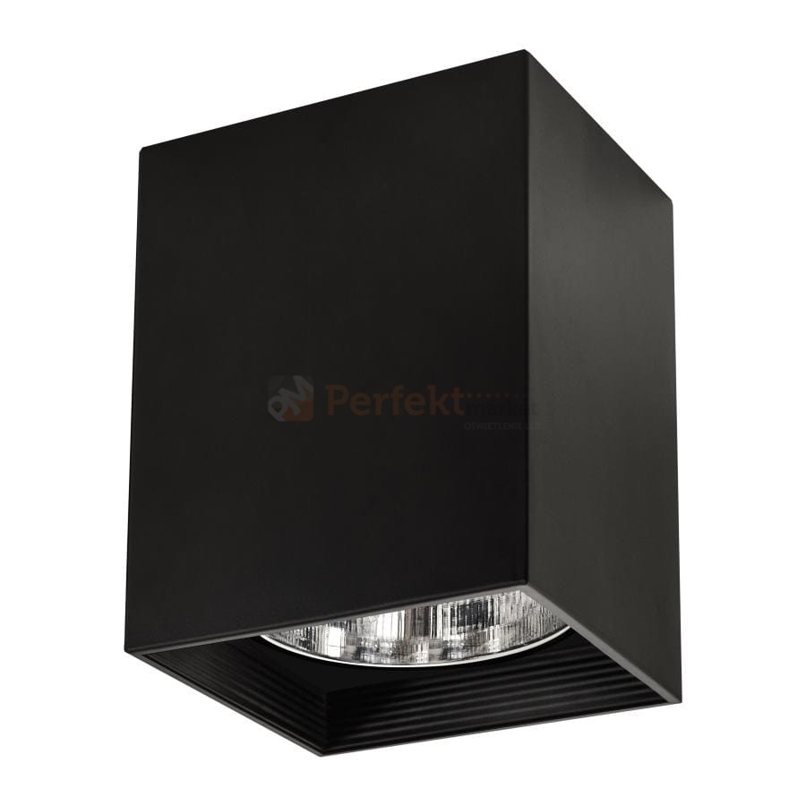 Oprawa natynkowa downlight Jupiter K14 E27 kwadratowa czarna - nowoczesna lampa
