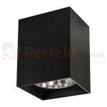 Oprawa natynkowa downlight Jupiter K14 E27 kwadratowa czarna - nowoczesna lampa