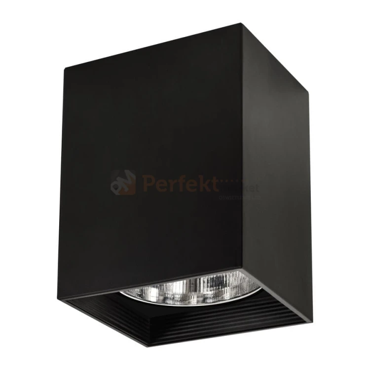 Oprawa natynkowa downlight Jupiter K14 E27 kwadratowa czarna - nowoczesna lampa