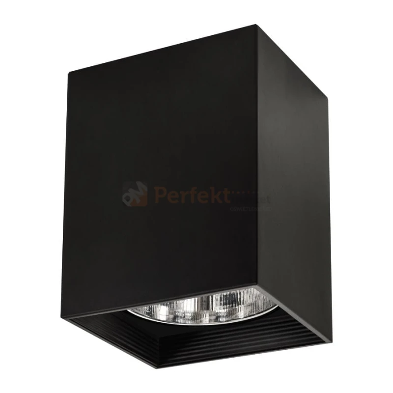 Oprawa natynkowa downlight Jupiter K14 E27 kwadratowa czarna - nowoczesna lampa - schemat