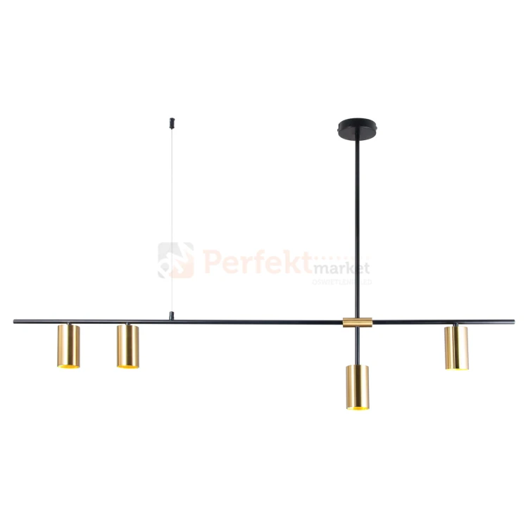 Italux Belmonte  PND-9152-4 lampa wisząca Czarny, mosiężny