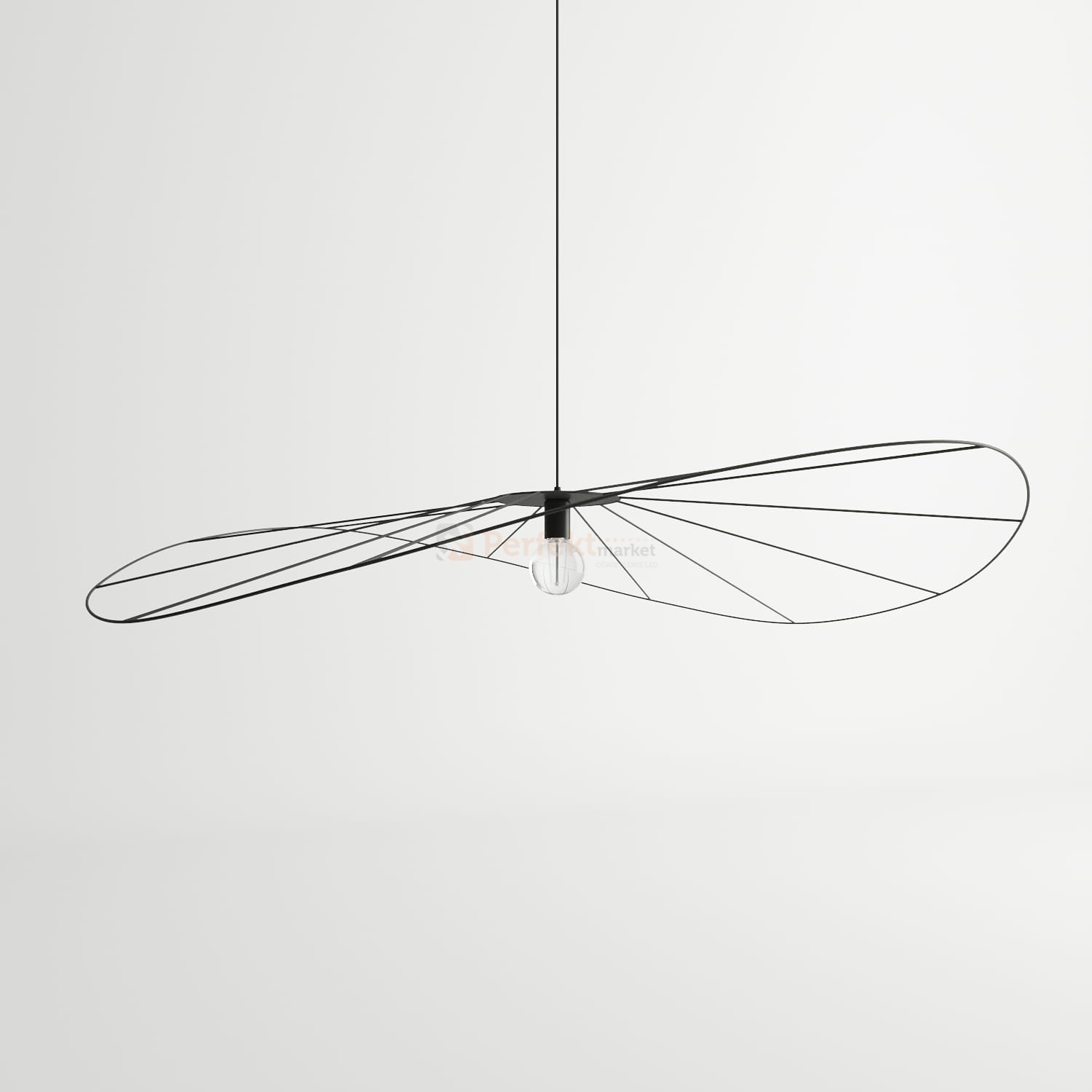 Lampa wisząca ESKOLA 140 CZARNA TH.012CZ Sollux