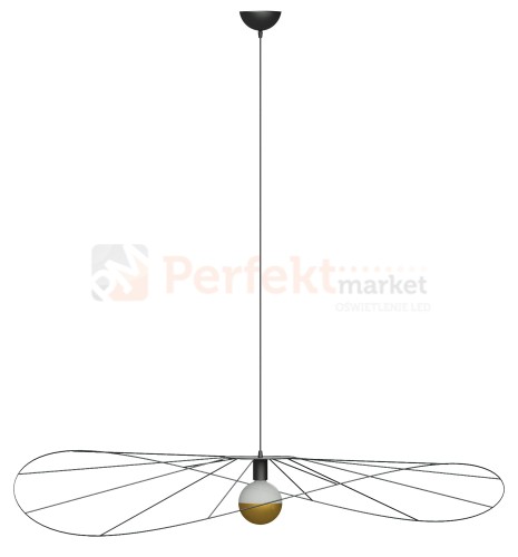 Lampa wisząca ESKOLA 140 CZARNA TH.012CZ Sollux