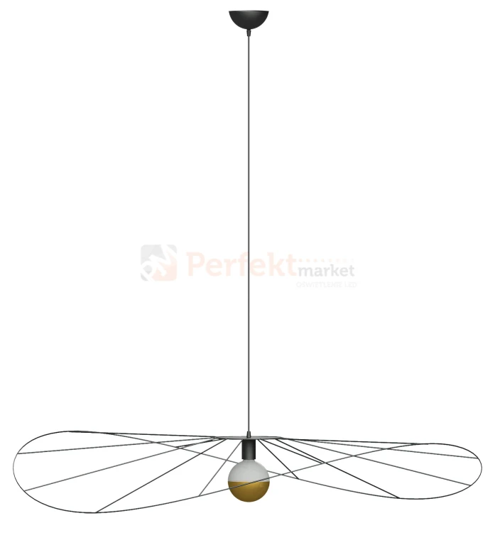 Lampa wisząca ESKOLA 140 CZARNA TH.012CZ Sollux