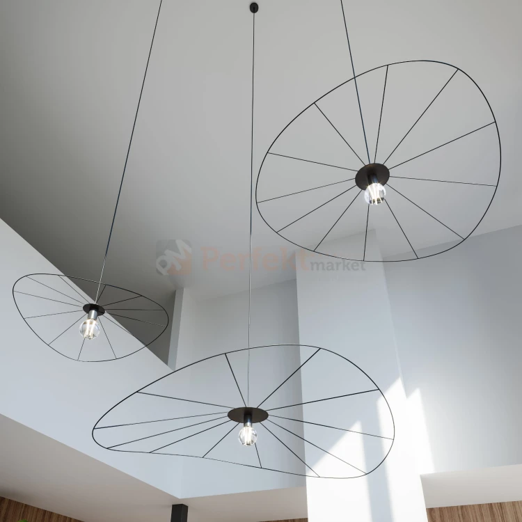 Lampa wisząca ESKOLA 140 CZARNA TH.012CZ Sollux