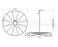 Lampa wisząca ESKOLA 140 CZARNA TH.012CZ Sollux