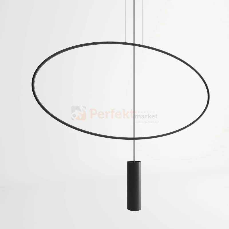 Lampa wisząca HOLAR 1 czarna koło ring TH.016CZ wymiary Thoro perfektmarket.webp