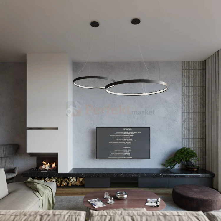 Żyrandol RIO 80 LED czarny TH.101 Sollux