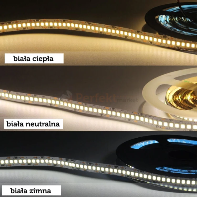 profesjonalna tasma led mocna 240 led 2835 na metr 12V barwy światła olsztyn perfekt market.jpg