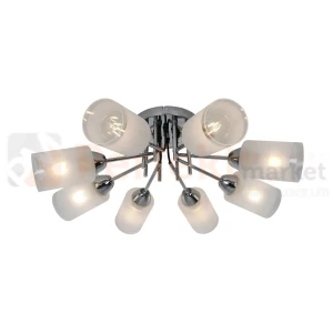 Lampa sufitowa MEDA CL20007-8 chrom biała Zuma Line