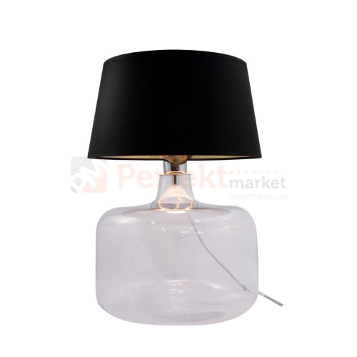 Lampa stołowa szklana czarny klosz BATUMI TRANSPARENT 5529BKGO zuma line lightperfektmarket.jpg