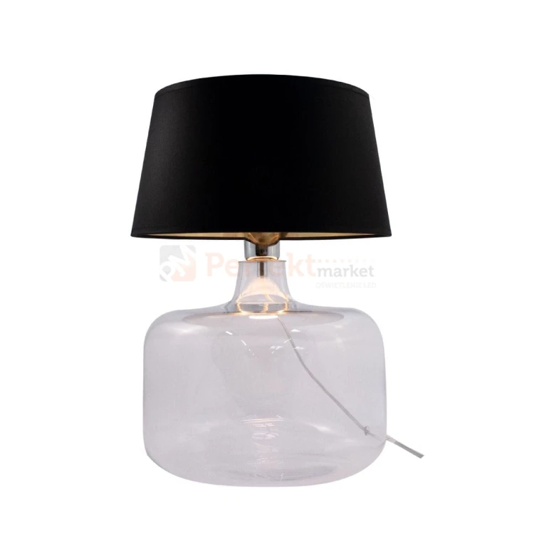 Lampa stołowa szklana czarny klosz BATUMI TRANSPARENT 5529BKGO zuma line lightperfektmarket.jpg