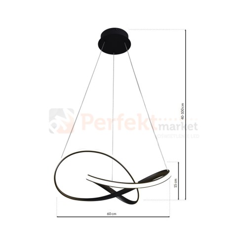 LAMPA WISZĄCA CAPPIO BLACK 36W LED ML6771
