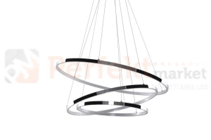 Lampa wisząca Wheel 3 chrom AZ2989 LED 3 chromowane koła ściemnialna