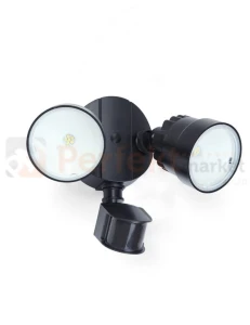 Lutec reflektor ścienny zewnętrzny z czujnikiem PIR SHRIMP 15W 1360lm 5000K czarna IP54 7622104330