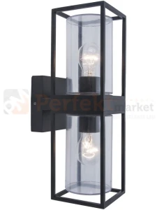 Lutec lampa zewnętrzna elewacyjna FLAIR 2xE27 czarna IP44 5288804012