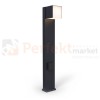 Lampa ogrodowa LED stojąca z gniazdkiem szara 12W 3000K Lutec CUBA 7193805118.jpg