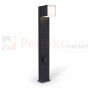 Lampa ogrodowa LED stojąca z gniazdkiem szara 12W 3000K Lutec CUBA 7193805118.jpg