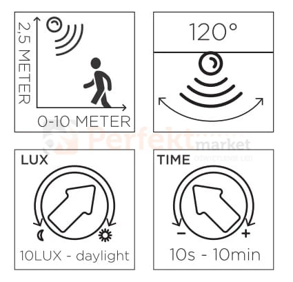 Lampa zewnętrzna ścienna LED z czujnikiem 13W 3000K Lutec CUBA 5193811118 czujnik.jpg
