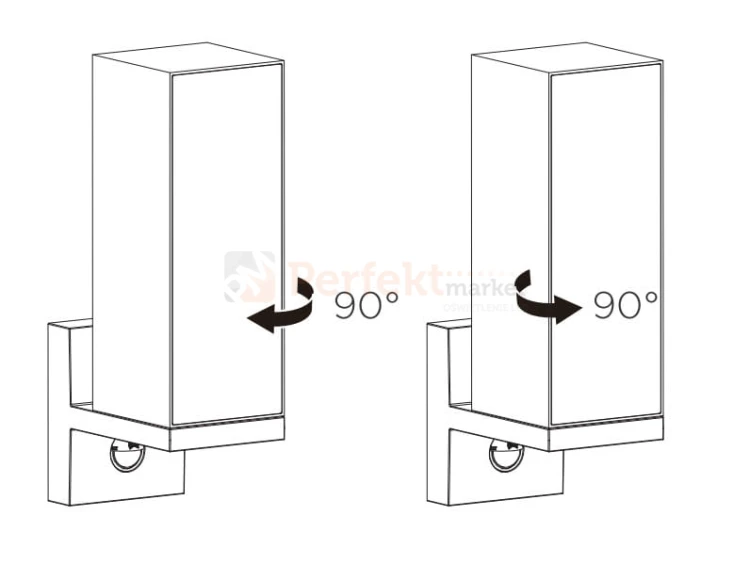 Lampa zewnętrzna ścienna LED z czujnikiem 13W 3000K Lutec CUBA 5193811118 regulacja.jpg